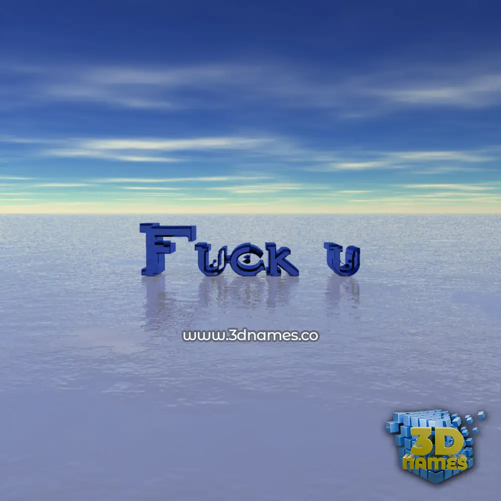 fuck u in Horizon style - 3D name wallpaper