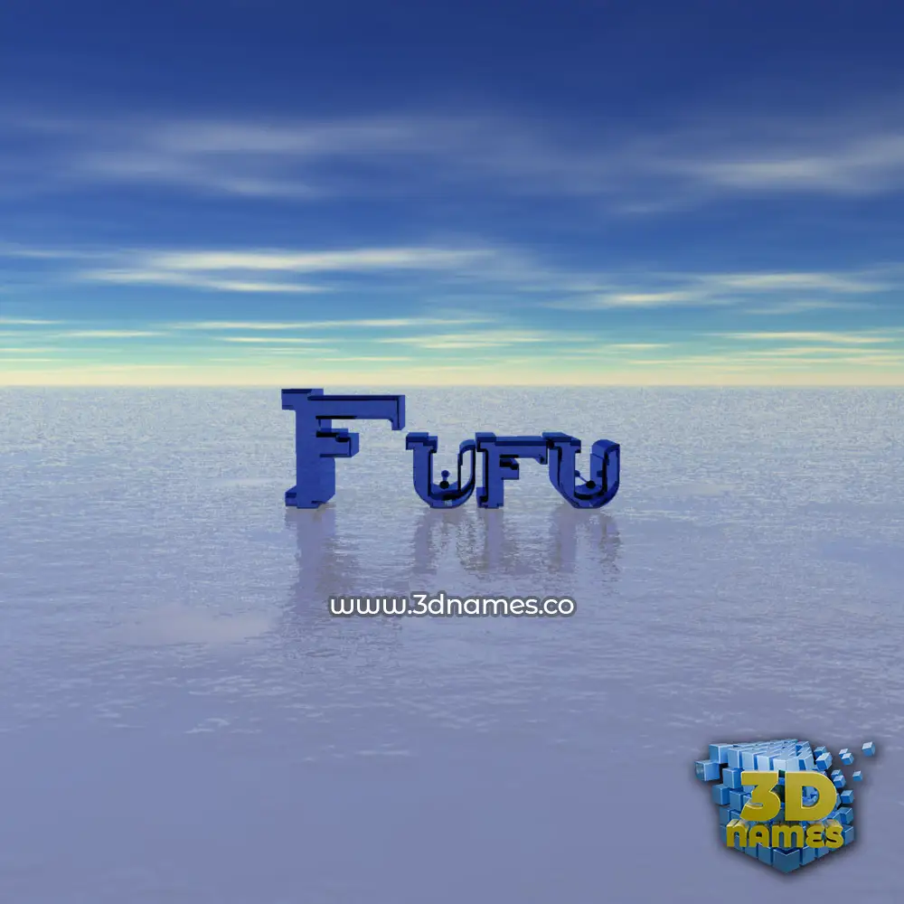 fufu in Horizon style - 3D name wallpaper