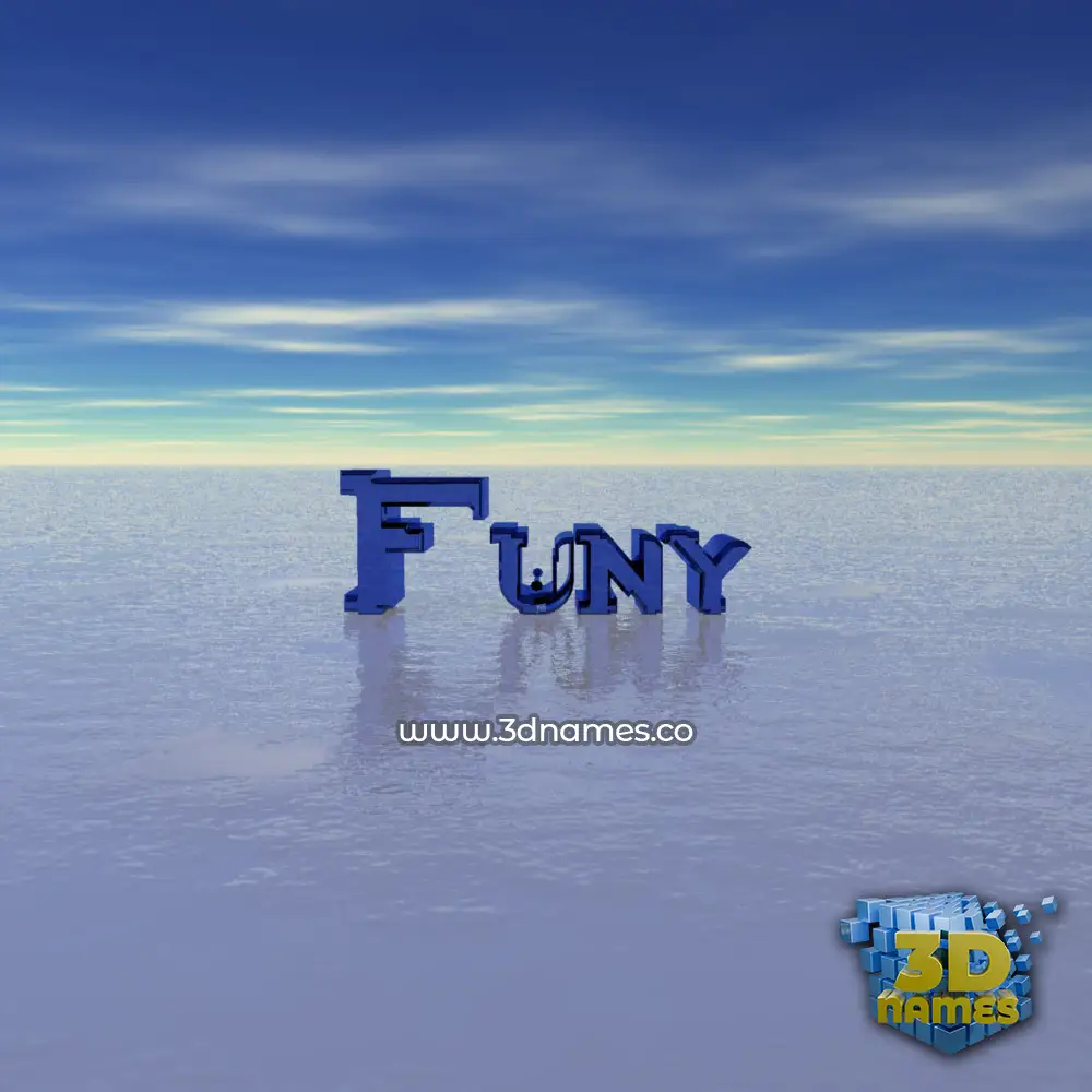 funy in Horizon style - 3D name wallpaper