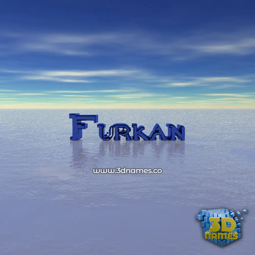 furkan in Horizon style - 3D name wallpaper