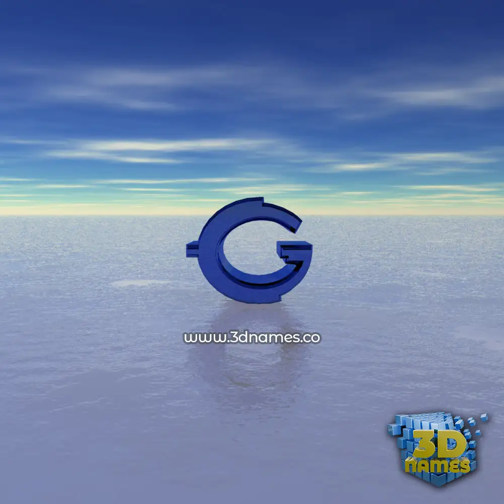 g in Horizon style - 3D name wallpaper