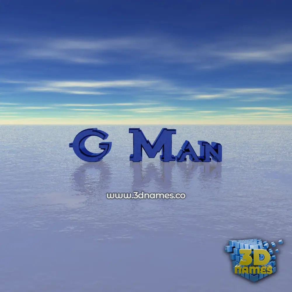 g man in Horizon style - 3D name wallpaper