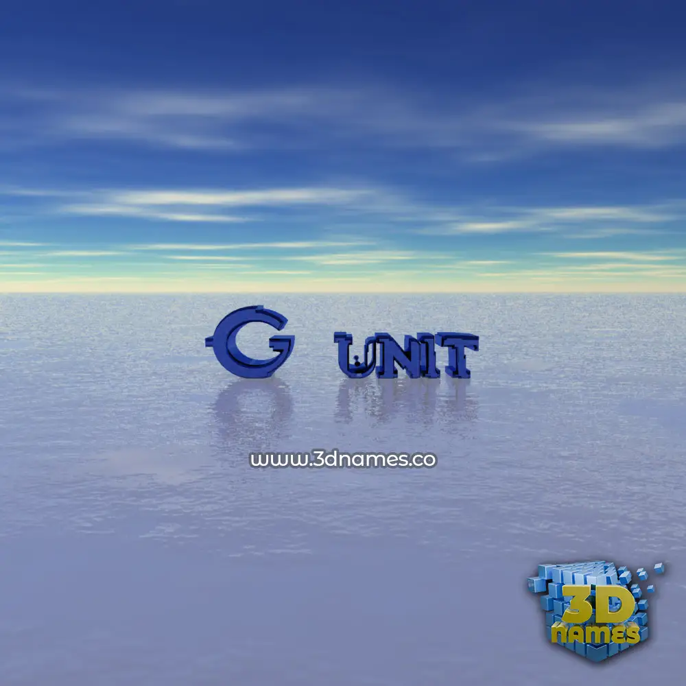 g unit in Horizon style - 3D name wallpaper