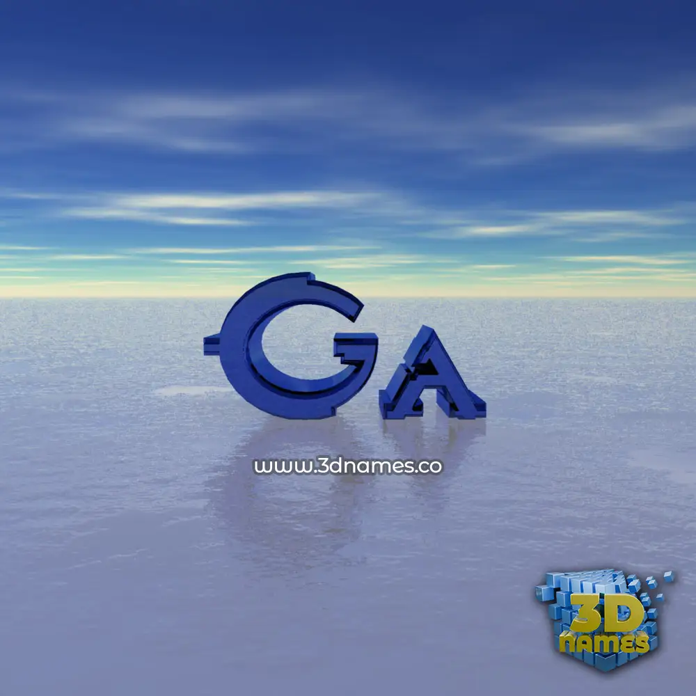 ga in Horizon style - 3D name wallpaper
