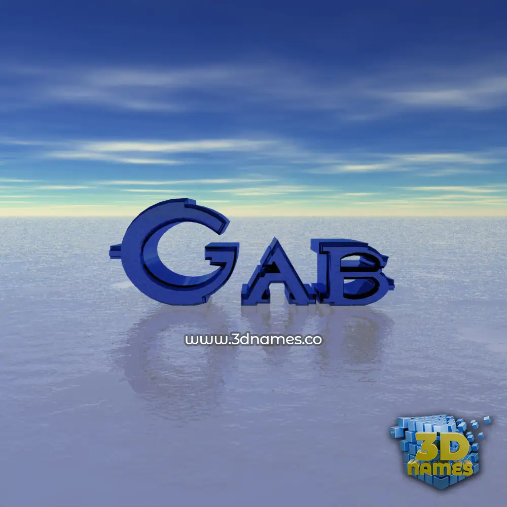 gab in Horizon style - 3D name wallpaper
