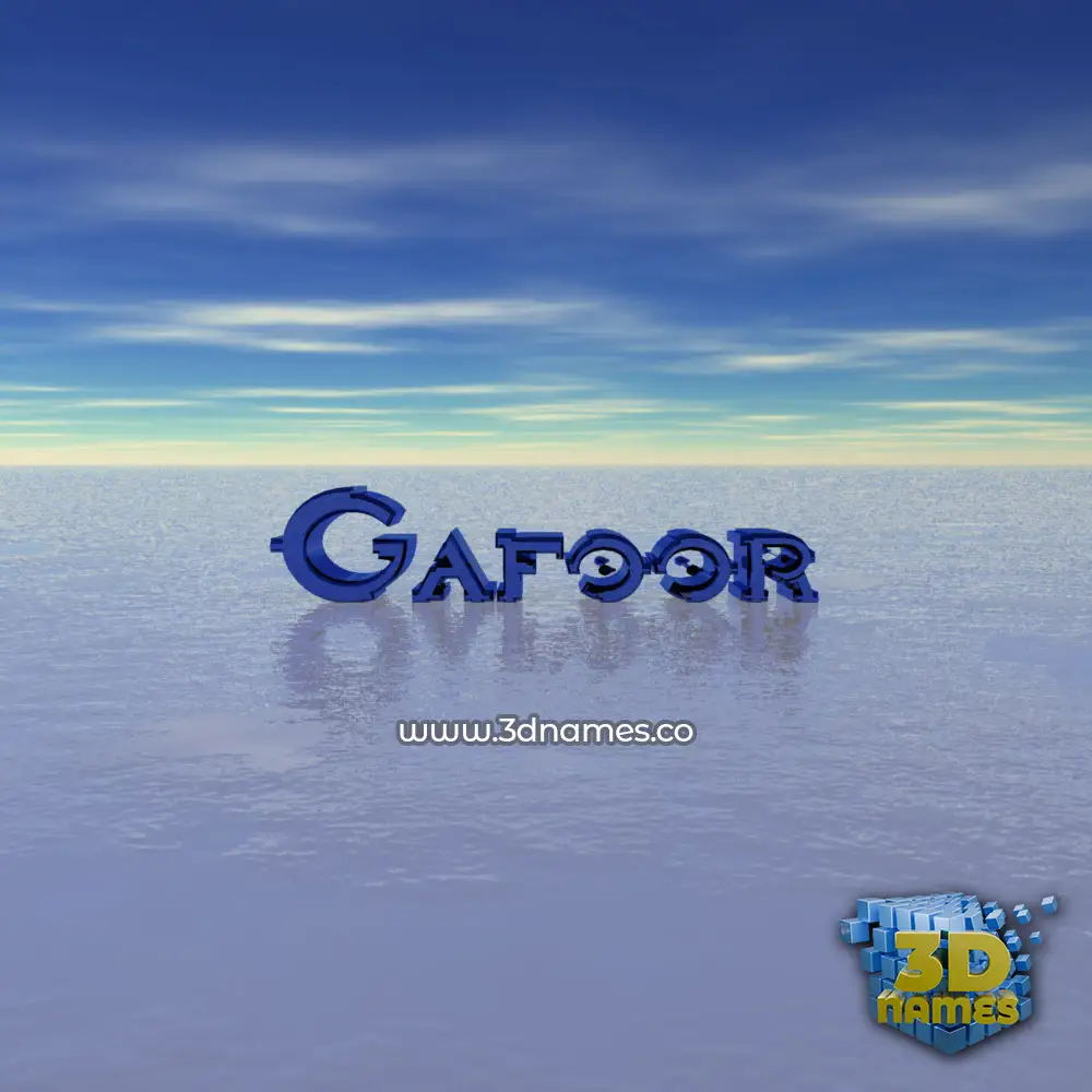 gafoor in Horizon style - 3D name wallpaper