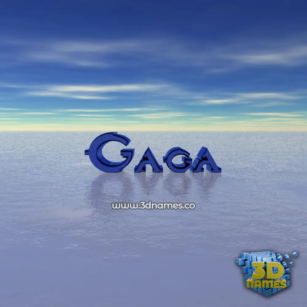 gaga in Horizon style - 3D name wallpaper