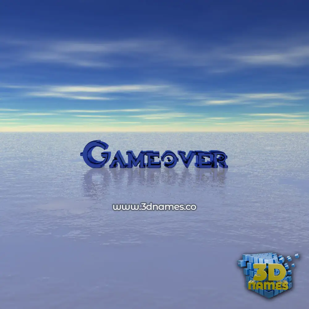 gameover in Horizon style - 3D name wallpaper