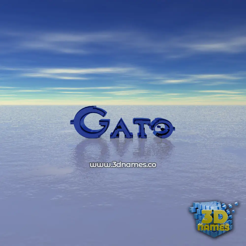 gato in Horizon style - 3D name wallpaper