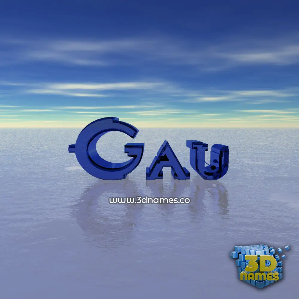 gau in Horizon style - 3D name wallpaper