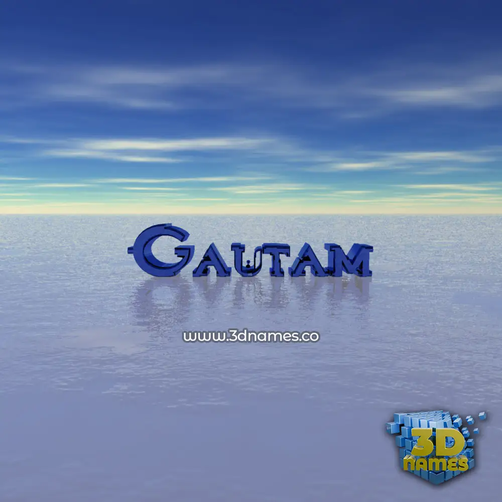 gautam in Horizon style - 3D name wallpaper