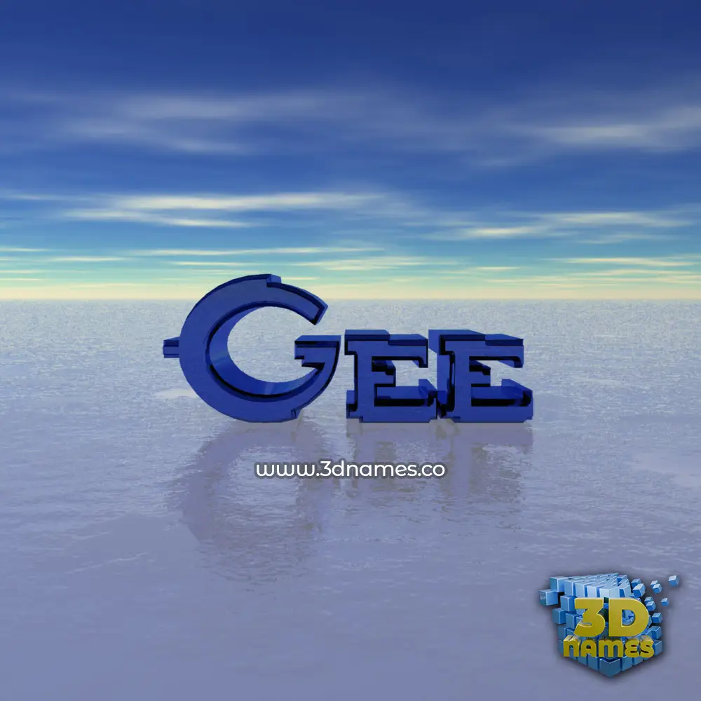 gee in Horizon style - 3D name wallpaper