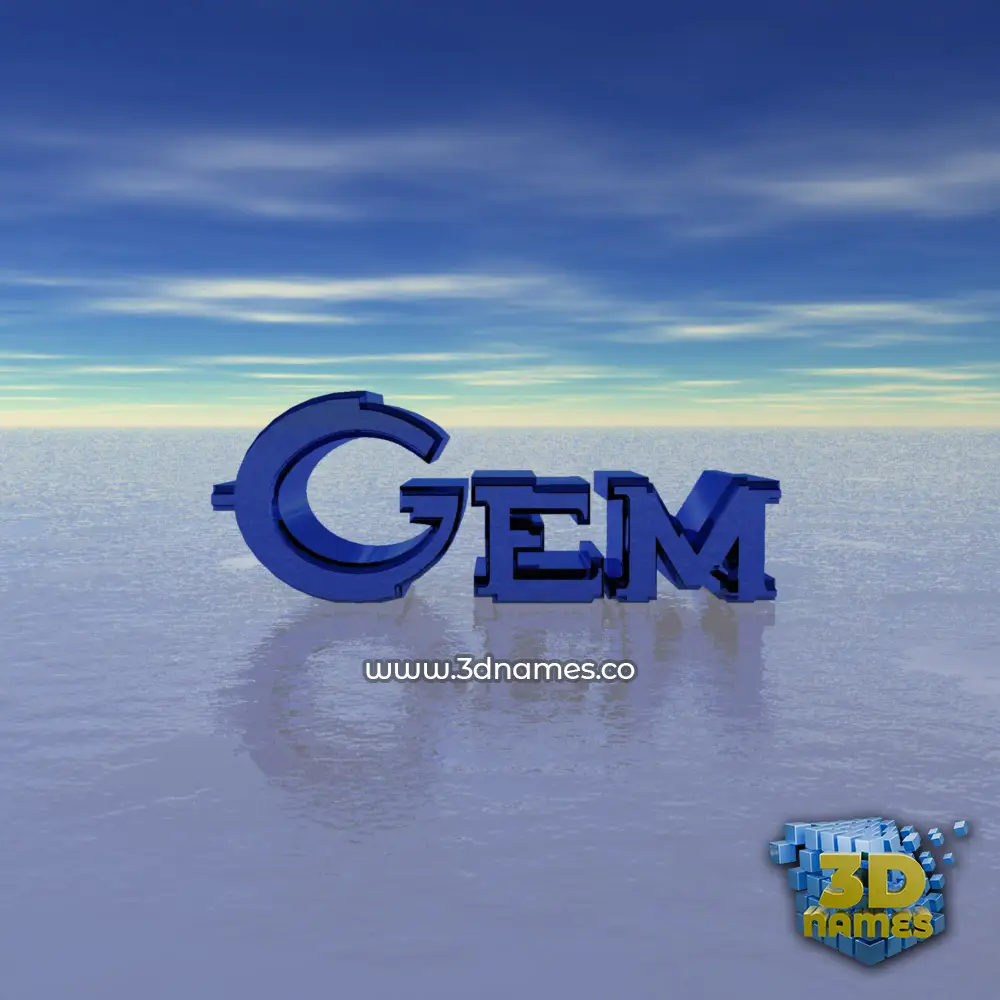 gem in Horizon style - 3D name wallpaper