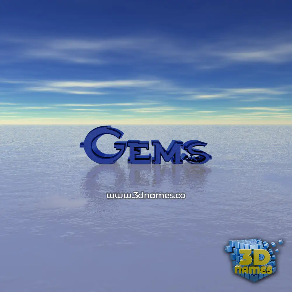 gems in Horizon style - 3D name wallpaper