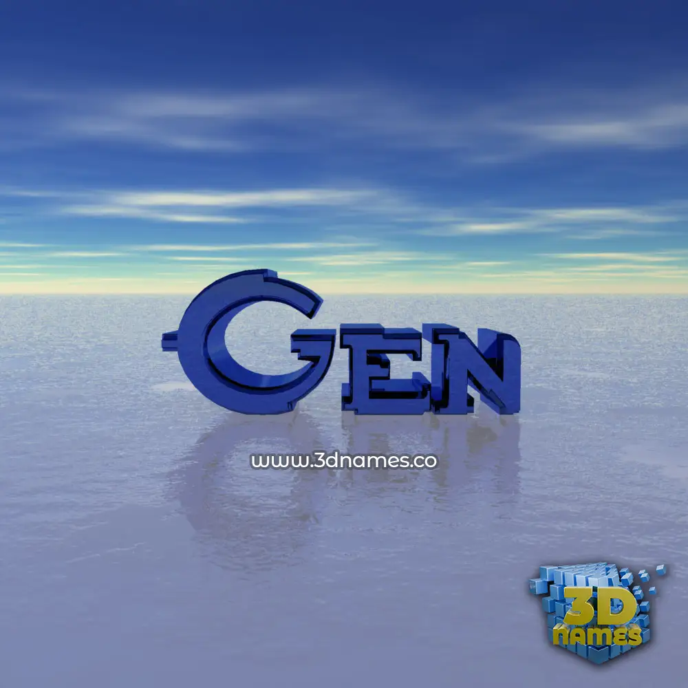 gen in Horizon style - 3D name wallpaper