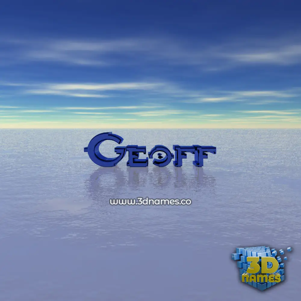 geoff in Horizon style - 3D name wallpaper