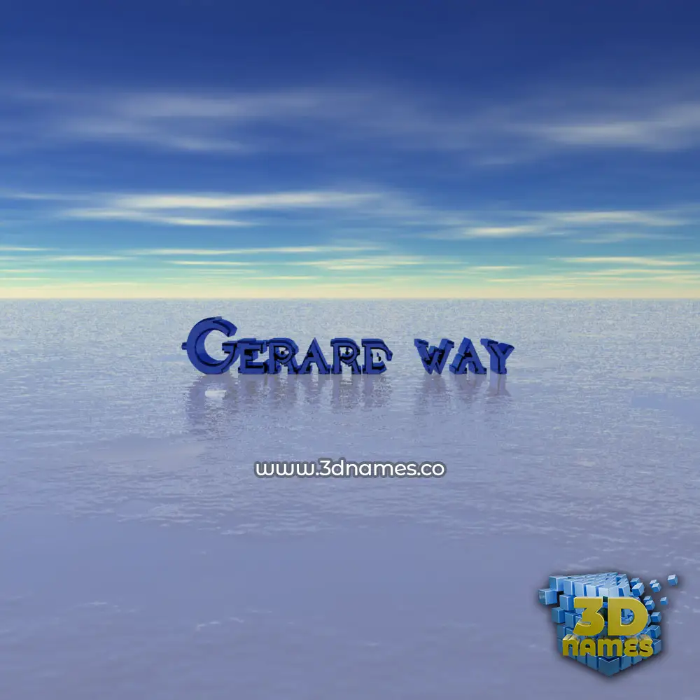 gerard way in Horizon style - 3D name wallpaper