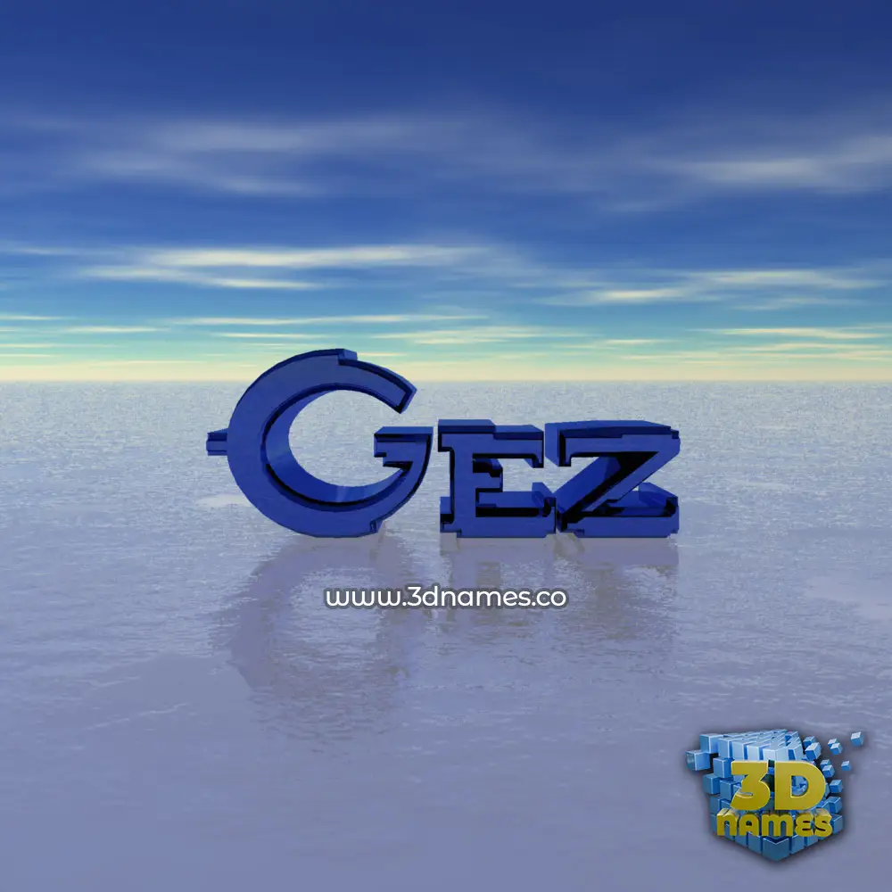 gez in Horizon style - 3D name wallpaper