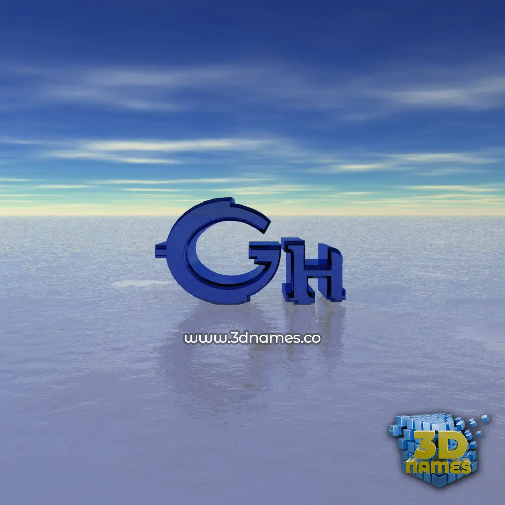 gh in Horizon style - 3D name wallpaper