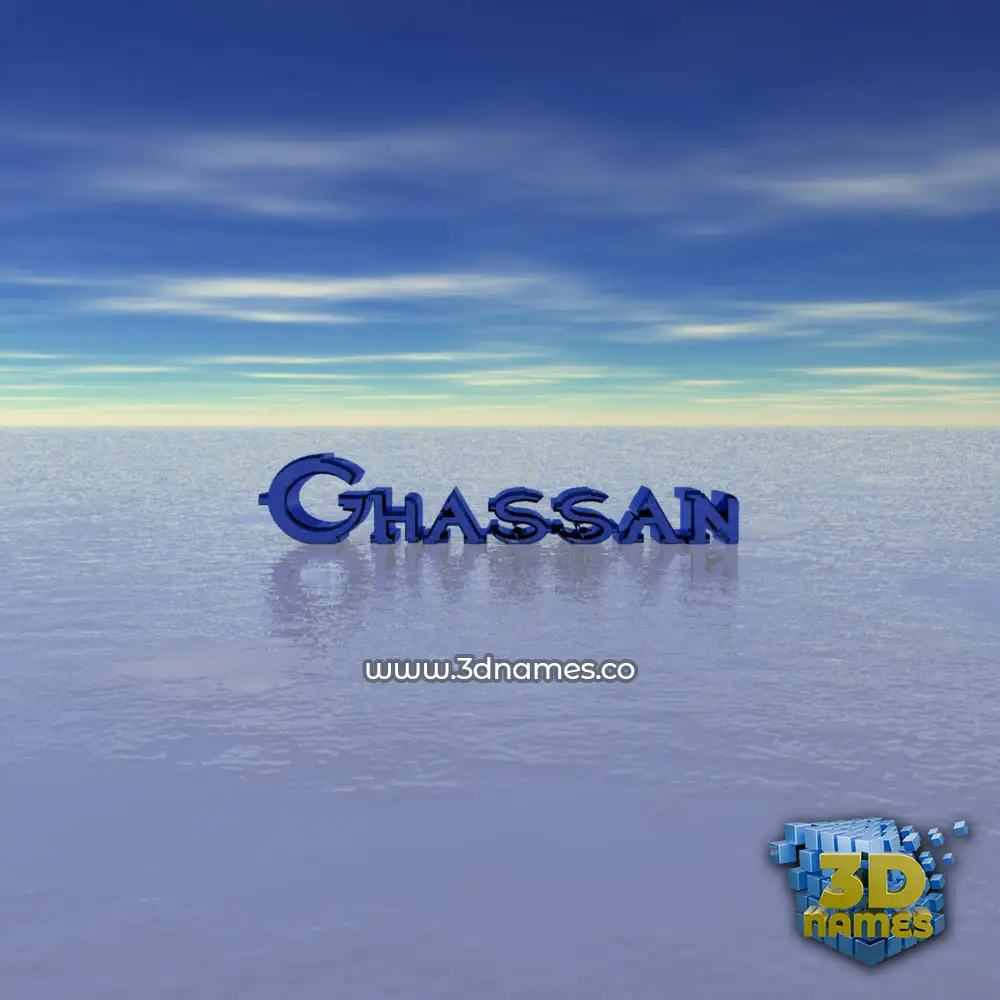 ghassan in Horizon style - 3D name wallpaper