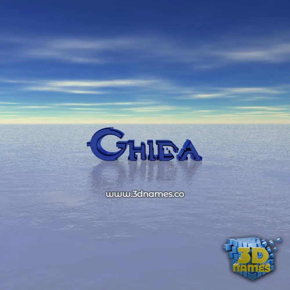 ghida in Horizon style - 3D name wallpaper