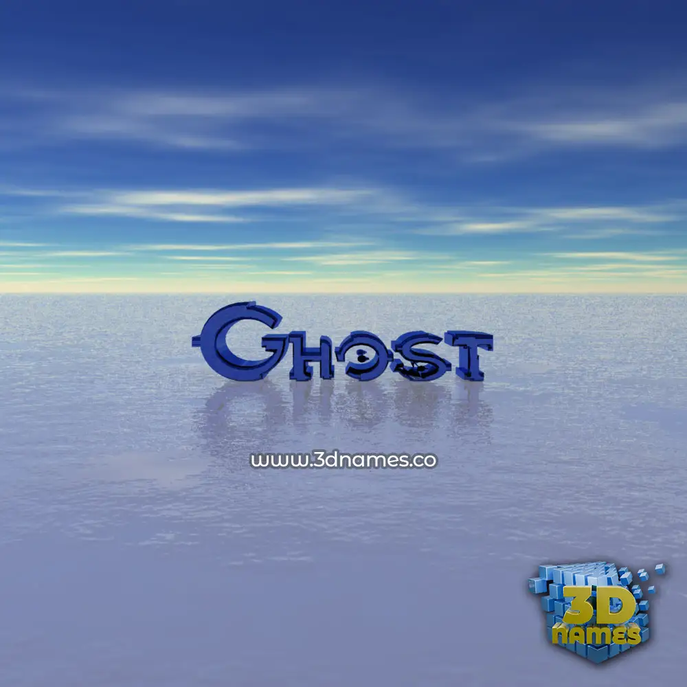 ghost in Horizon style - 3D name wallpaper