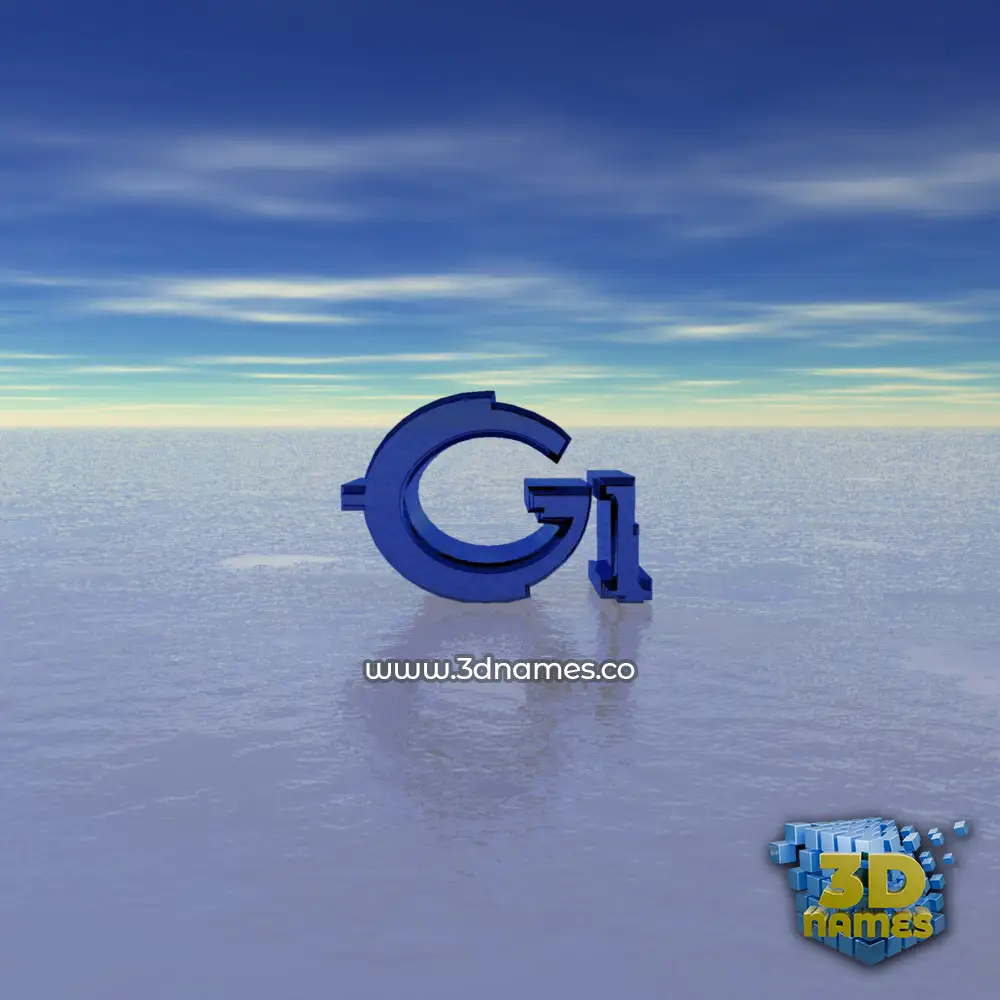 gi in Horizon style - 3D name wallpaper