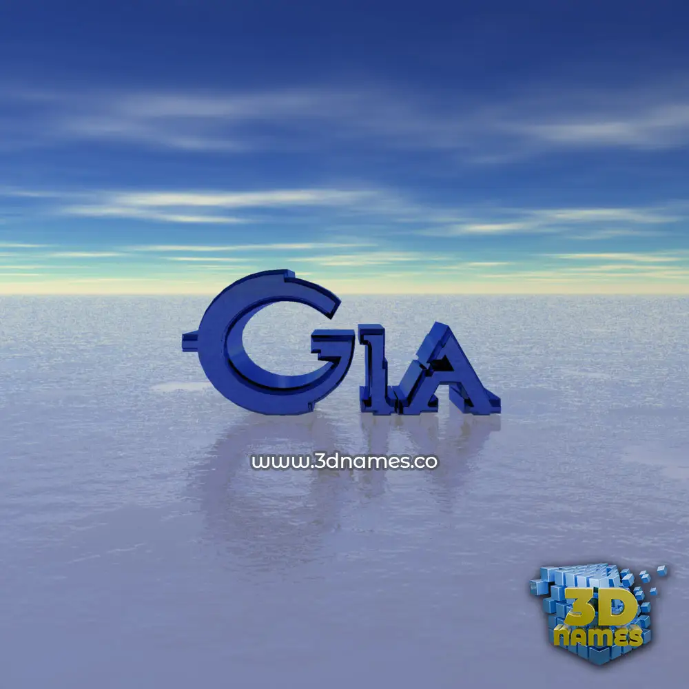 gia in Horizon style - 3D name wallpaper