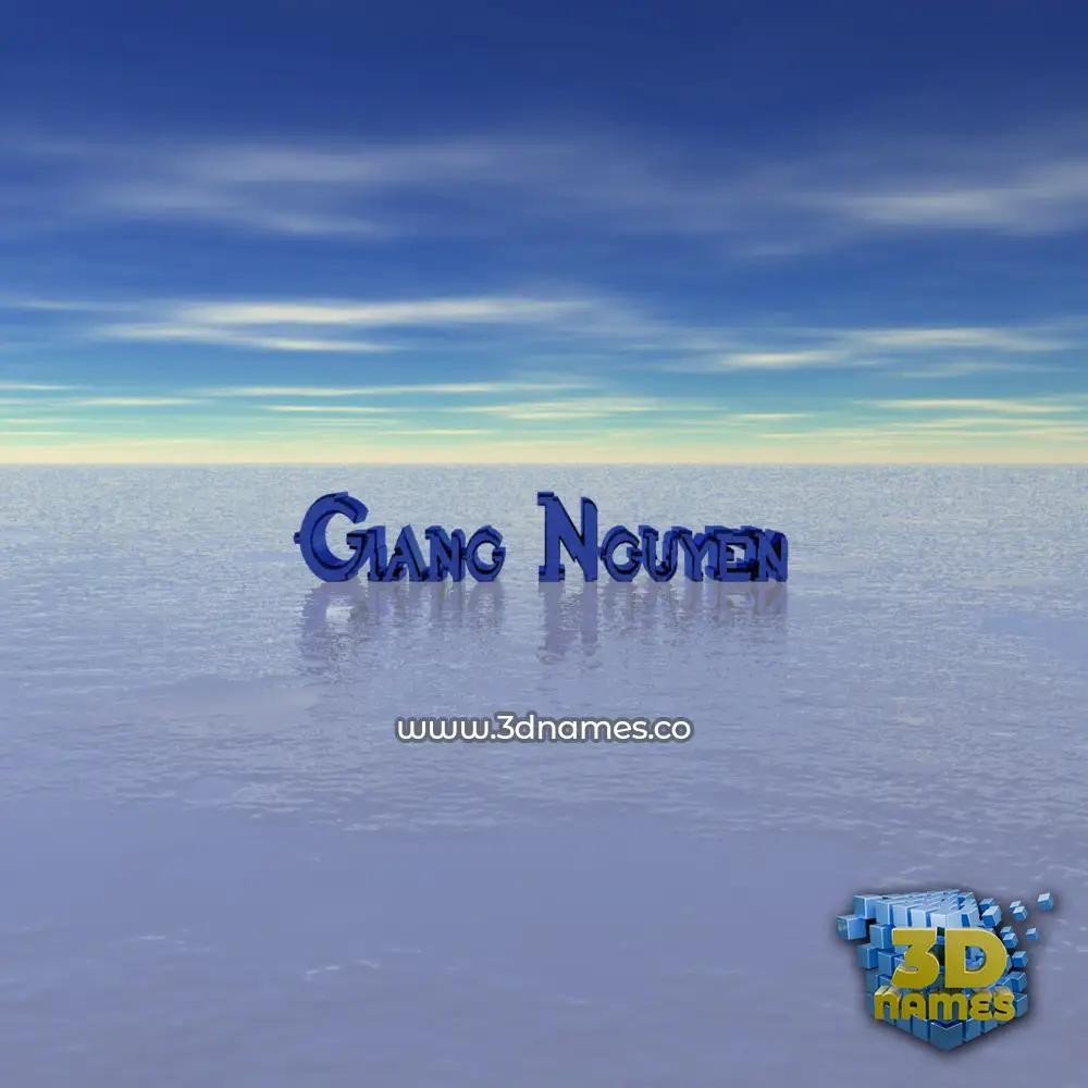 giang nguyen in Horizon style - 3D name wallpaper