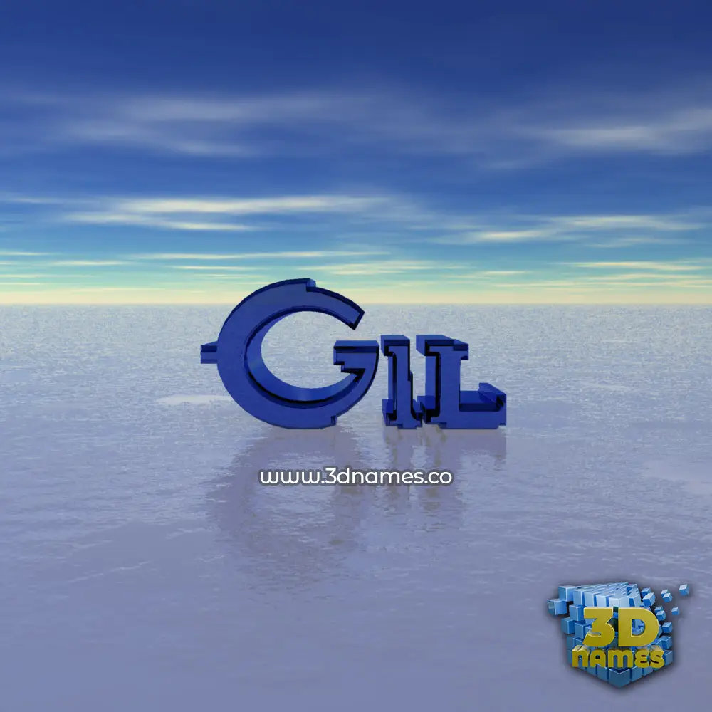 gil in Horizon style - 3D name wallpaper