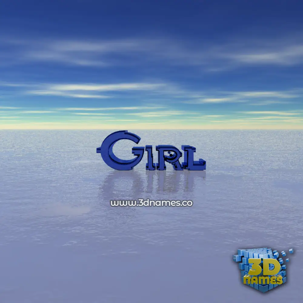 girl in Horizon style - 3D name wallpaper