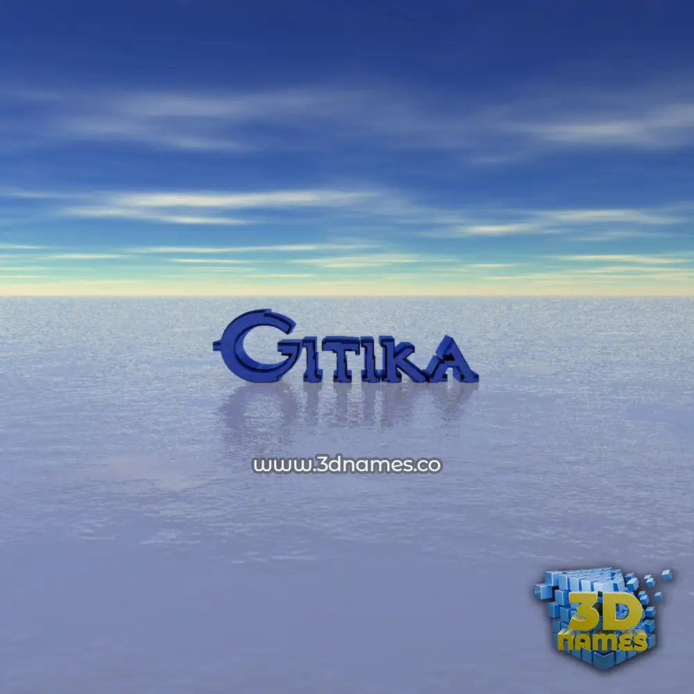 gitika in Horizon style - 3D name wallpaper