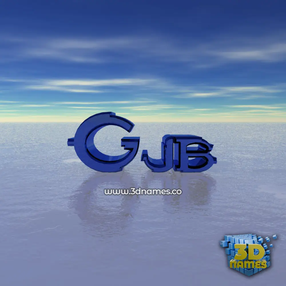 gjb in Horizon style - 3D name wallpaper