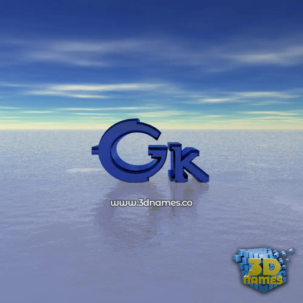 gk in Horizon style - 3D name wallpaper