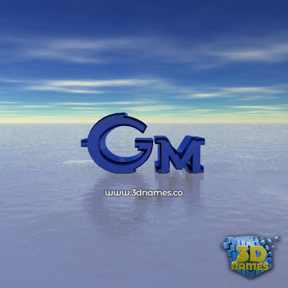 gm in Horizon style - 3D name wallpaper