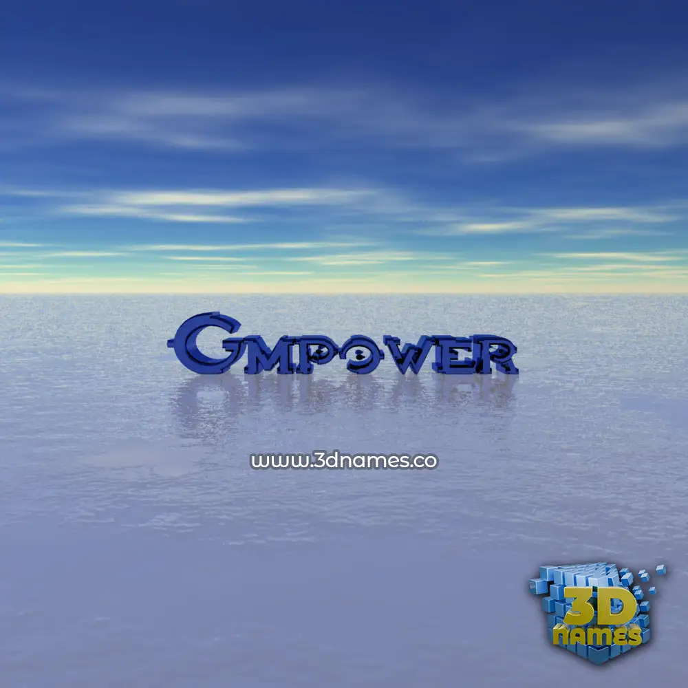 gmpower in Horizon style - 3D name wallpaper
