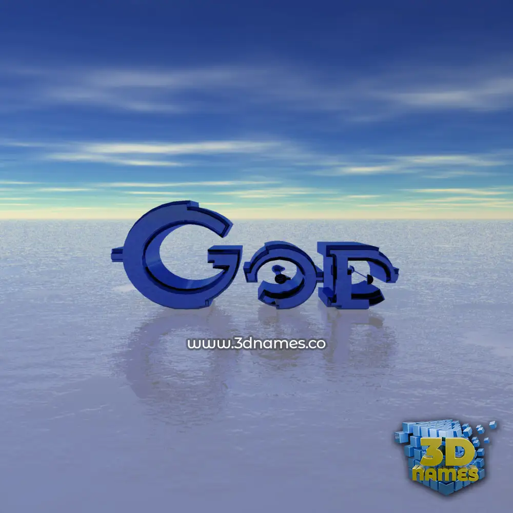 god in Horizon style - 3D name wallpaper