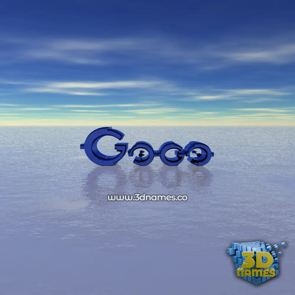gogo in Horizon style - 3D name wallpaper