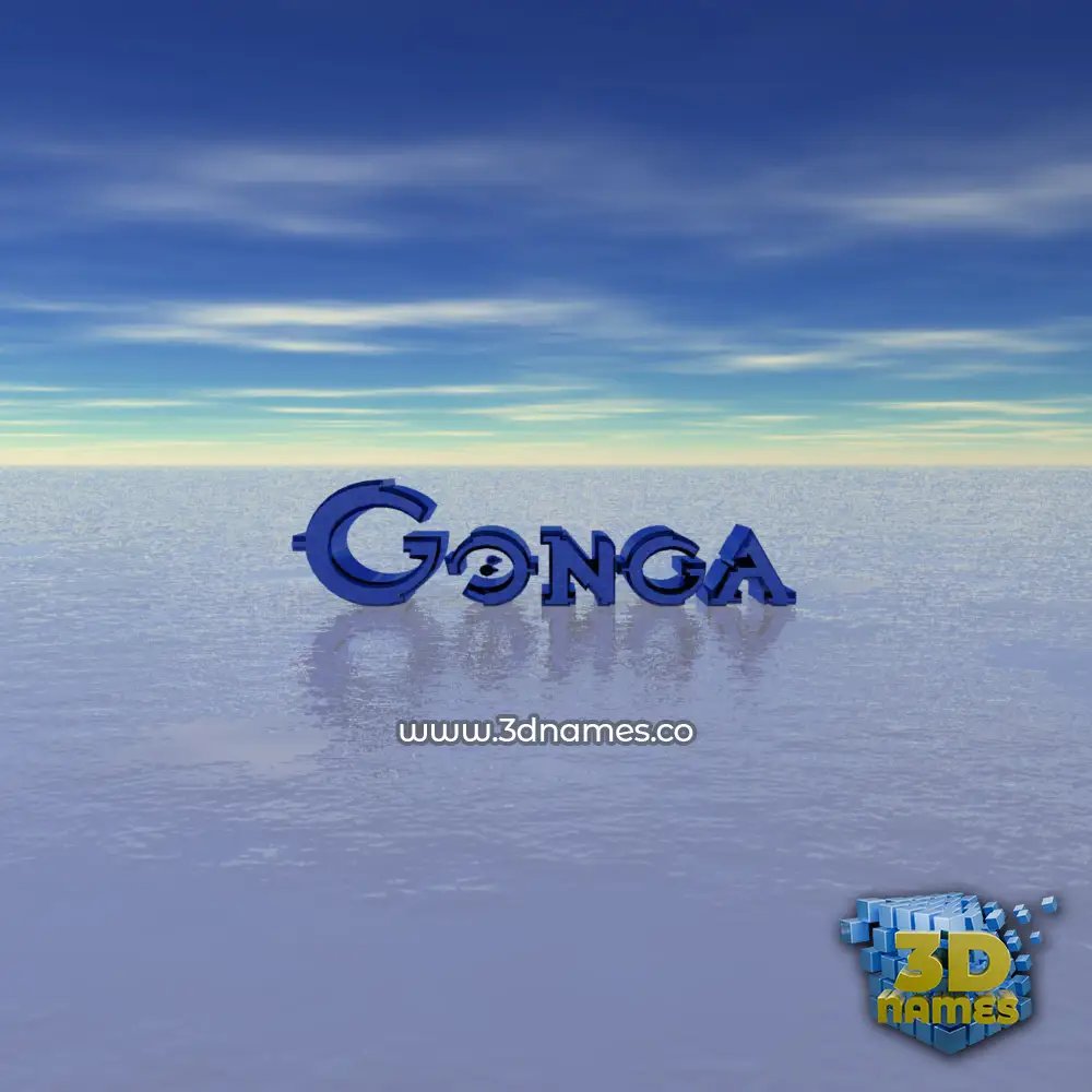 gonga in Horizon style - 3D name wallpaper