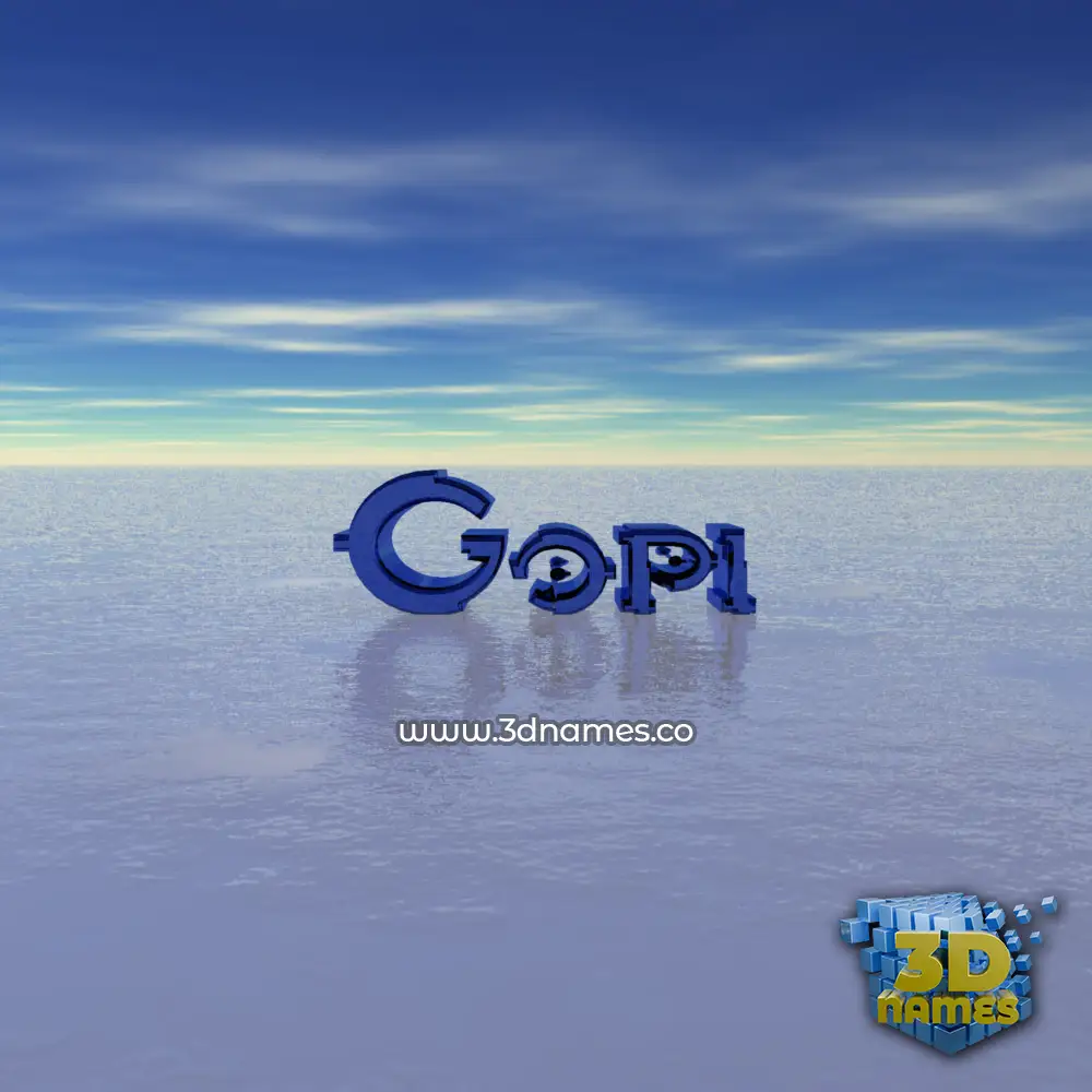 gopi in Horizon style - 3D name wallpaper