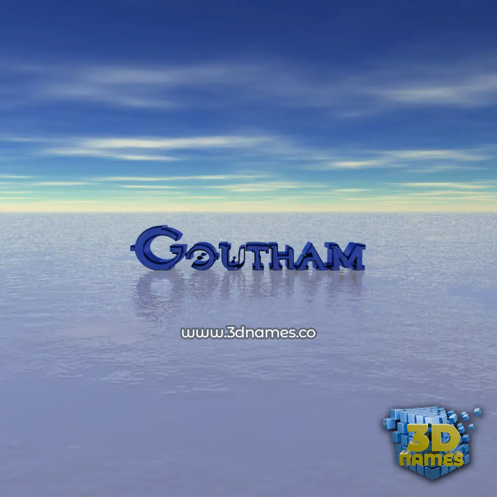 goutham in Horizon style - 3D name wallpaper