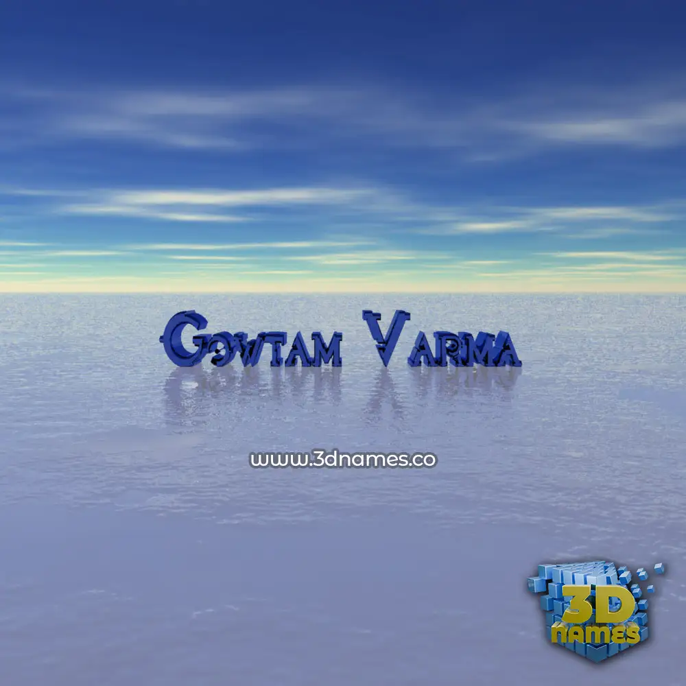 gowtam varma in Horizon style - 3D name wallpaper