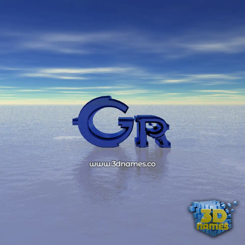 gr in Horizon style - 3D name wallpaper