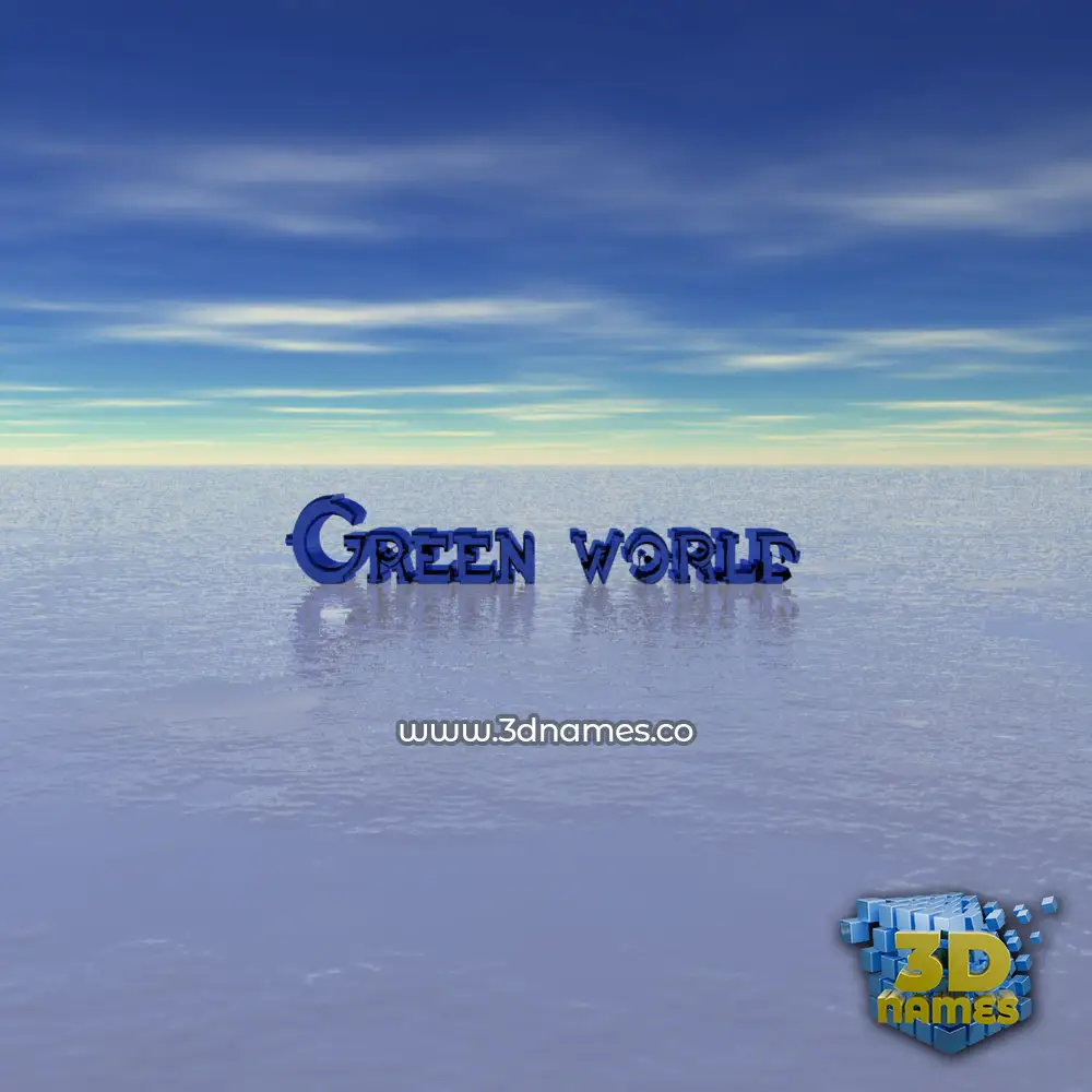 green world in Horizon style - 3D name wallpaper