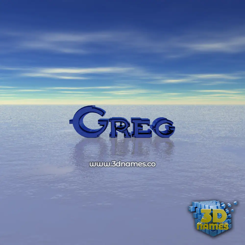 greg in Horizon style - 3D name wallpaper
