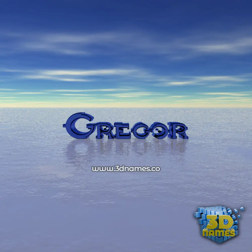 gregor in Horizon style - 3D name wallpaper