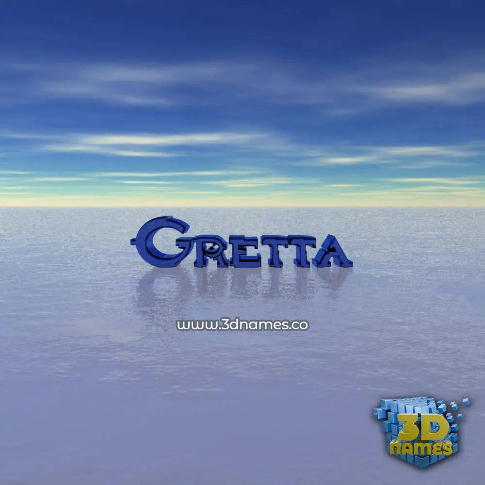 gretta in Horizon style - 3D name wallpaper