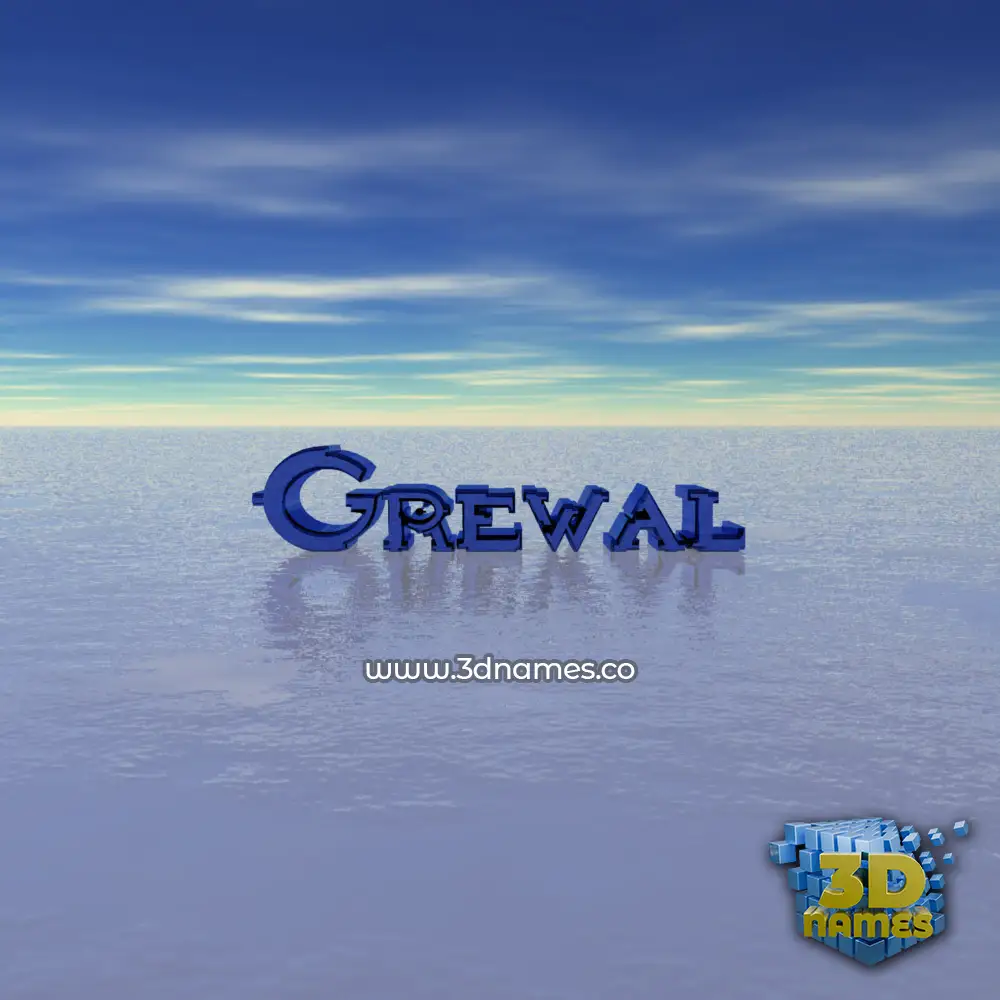 grewal in Horizon style - 3D name wallpaper