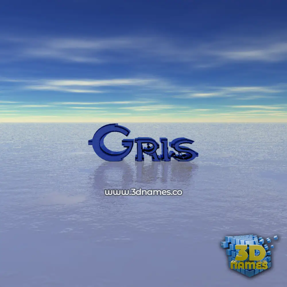 gris in Horizon style - 3D name wallpaper
