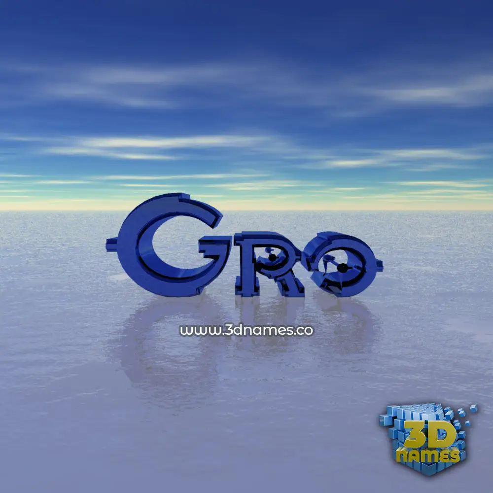 gro in Horizon style - 3D name wallpaper